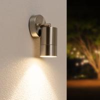 Lago LED Wandlamp RVS - 5 Watt 400 lumen - IP44 Waterdicht - GU10 - 4000K neutraal wit - Dimbaar - Kantelbaar - Binnen en buiten