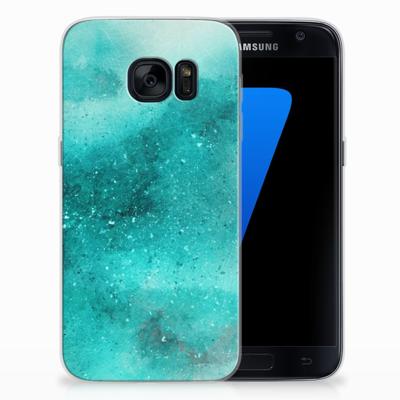 Smartphone hoesje Samsung Galaxy S7 Painting Blue Smartphone hoesje Samsung Galaxy S7 Painting Blue