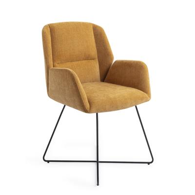 Jesper Home Eetkamerstoel 'Myoko' Cross Black, kleur El Dorado