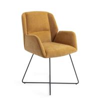 Jesper Home Eetkamerstoel 'Myoko' Cross Black, kleur El Dorado