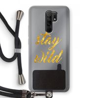 Stay wild: Xiaomi Redmi 9 Transparant Hoesje met koord