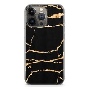 Gouden marmer: iPhone 13 Pro Transparant Hoesje