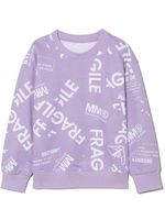 MM6 Maison Margiela Kids sweat à logo imprimé - Violet