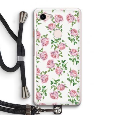 Kleine roosjes: Pixel 3 Transparant Hoesje met koord