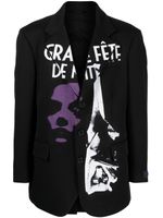 Raf Simons blazer Grand Fête à coupe oversize - Noir