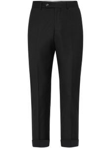 Brunello Cucinelli pantalon en laine vierge à carreaux - Noir