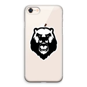 Angry Bear (white): iPhone 8 Transparant Hoesje