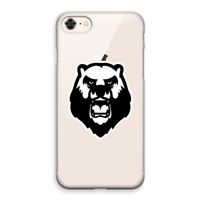 Angry Bear (white): iPhone 8 Transparant Hoesje
