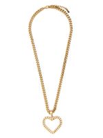 Moschino heart-pendant curb-chain necklace - Or