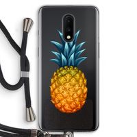 Grote ananas: OnePlus 7 Transparant Hoesje met koord