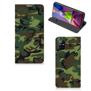 Samsung Galaxy M51 Hoesje met Magneet Army Dark