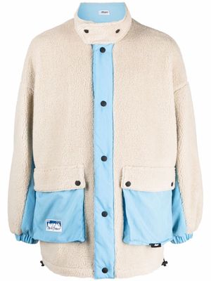 MSGM veste réversible à design texturé - Bleu