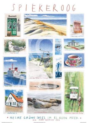 Kunstdruk Andy Airfixx - Spiekeroog 50x70cm