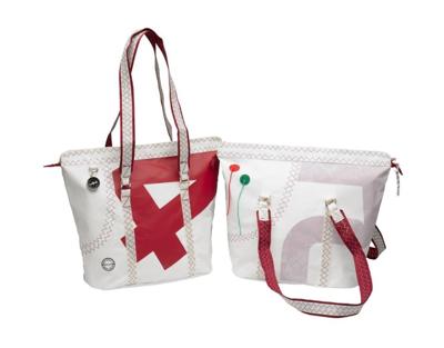Trend Marine Zeildoek Boodschappentas Met Rits Sea Queen Rood Default