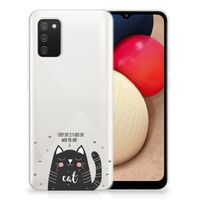 Samsung Galaxy A02s Telefoonhoesje met Naam Cat Good Day - thumbnail