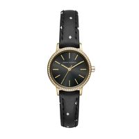 Horlogeband Armani Exchange AX5543 Leder Zwart 14mm