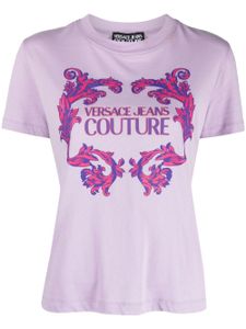 Versace Jeans Couture t-shirt en coton à logo imprimé - Violet