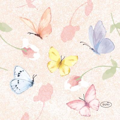 Duni servetten sweet peach 24x24cm