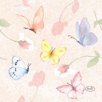 Duni servetten sweet peach 24x24cm