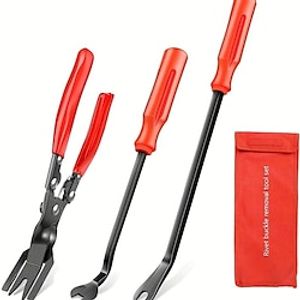 Set van 3 cliptangen bevestigingsverwijderaar - combo-reparatieset voor autobekleding met opbergtas voor dashboard van autodeurpaneel Lightinthebox