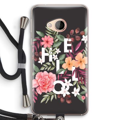 Hello in flowers: HTC U Play Transparant Hoesje met koord