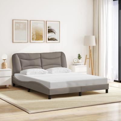 Bedframe zonder matras stof taupe 160x200 cm