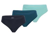 MEXX Set van 3 dames onderbroeken (zwart/petrol/groen, L)