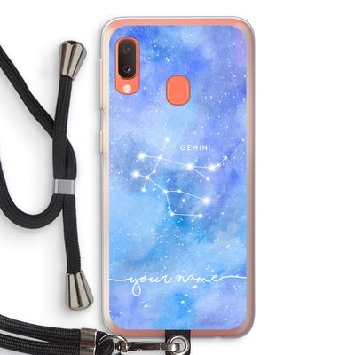 Sterrenbeeld - Licht: Samsung Galaxy A20e Transparant Hoesje met koord