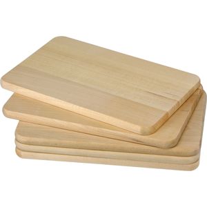 15x Houten ontbijtplankjes/snijplankjes set 21,5 x 13,5 cm