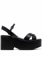 Ferragamo sandales Eleny en cuir à plateforme - Noir