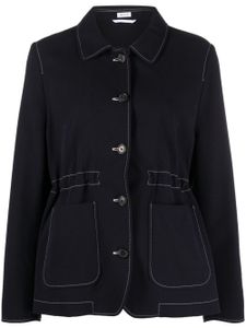 Thom Browne track stich cotton-blend jacket - Bleu