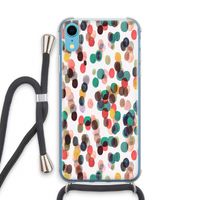 Tropical Dots: iPhone XR Transparant Hoesje met koord