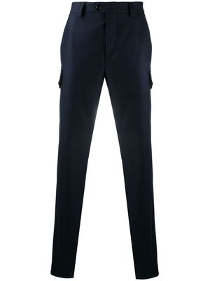 Brunello Cucinelli pantalon droit à poches à rabat - Bleu