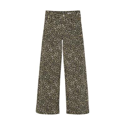 Indian Blue Jeans Winter broek meisjes - zand - wide fit/luipaard