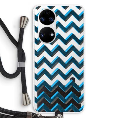 Onderbroken lijn: Huawei P50 Transparant Hoesje met koord