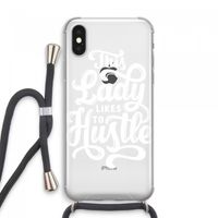 Hustle Lady: iPhone XS Max Transparant Hoesje met koord