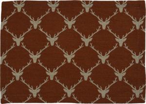 Sander Sander placemat Antlers 35x50 Fb. 33 - Roestbruin