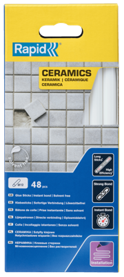 Rapid Lijmpatronen Keramiek | Ø11-12 x 190 mm | 48 Stuks - 5001415