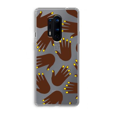Hands dark: OnePlus 8 Pro Transparant Hoesje