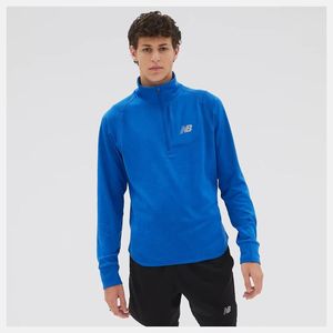 New Balance Hardloopshirt Heat Grid Half Zip - Blauw