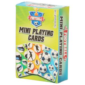 Mini speelkaarten - voetbal thema - 6 x 4 cm - in doosje - kaartspel - spelletjes