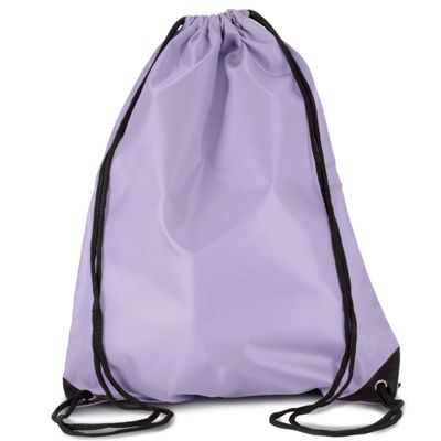 8x stuks sport gymtas/draagtas lila paars met rijgkoord 34 x 44 cm van polyester