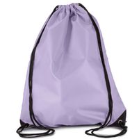 8x stuks sport gymtas/draagtas lila paars met rijgkoord 34 x 44 cm van polyester