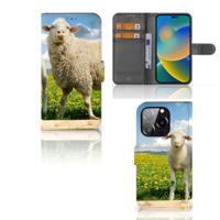 iPhone 14 Pro | Telefoonhoesje | Met pasjeshouder | Schaap en Lammetje