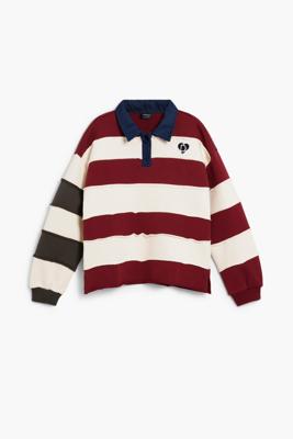 POLO MET STREPEN EN LANGE MOUWEN - WHITE - 5/6 POLO MET STREPEN EN LANGE MOUWEN - WHITE - 5/6