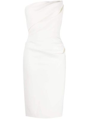 Maticevski robe mi-longue drapée - Blanc
