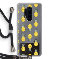 Ananas: OnePlus 8 Pro Transparant Hoesje met koord