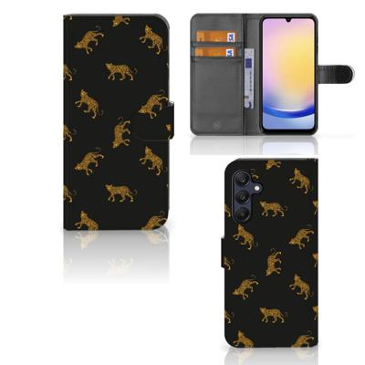 Telefoonhoesje | Met pasjeshouder | voor Samsung Galaxy A25 Leopards