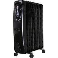 Zwarte Oliegevulde Radiator met 3 Warmtestanden - 2300 Watt