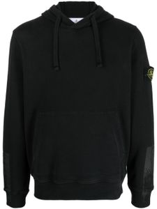 Stone Island hoodie à patch logo - Noir